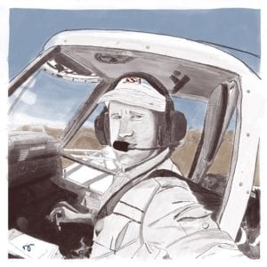 Graham Venning in Cockpit